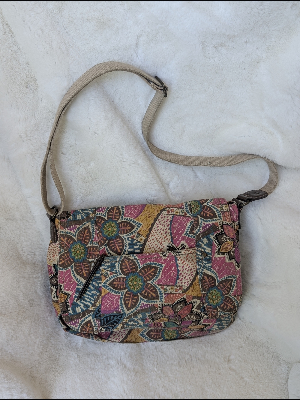Boho Floral Crossbody Bag in Multicolor